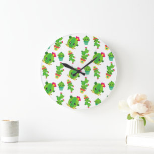 Cute Cactus, Green Cactus, Cactus Pattern Grote Klok
