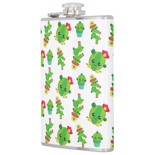 Cute Cactus, Green Cactus, Cactus Pattern Heupfles (Links)