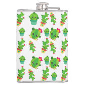 Cute Cactus, Green Cactus, Cactus Pattern Heupfles (Achterkant)
