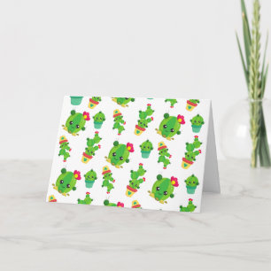 Cute Cactus, Green Cactus, Cactus Pattern Kaart