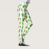 Cute Cactus, Green Cactus, Cactus Pattern Leggings (Rechts)