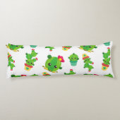 Cute Cactus, Green Cactus, Cactus Pattern Lichaamskussen (Achterkant)
