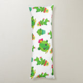 Cute Cactus, Green Cactus, Cactus Pattern Lichaamskussen (Achterkant (Verticaal))