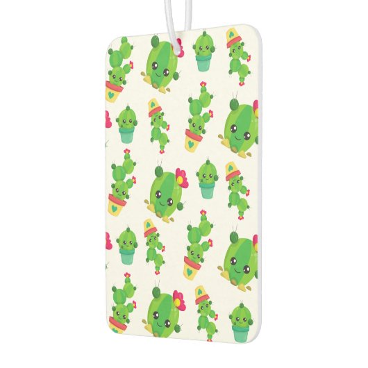 Cute Cactus, Green Cactus, Cactus Pattern Luchtverfrisser (Links)