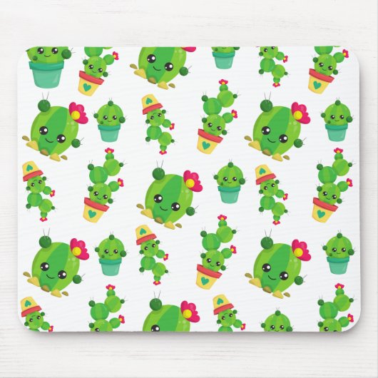 Cute Cactus, Green Cactus, Cactus Pattern Muismat (Voorkant)