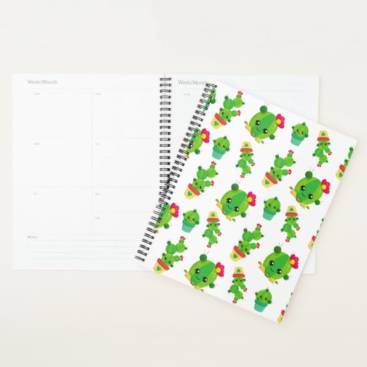 Cute Cactus, Green Cactus, Cactus Pattern Planner (Display)
