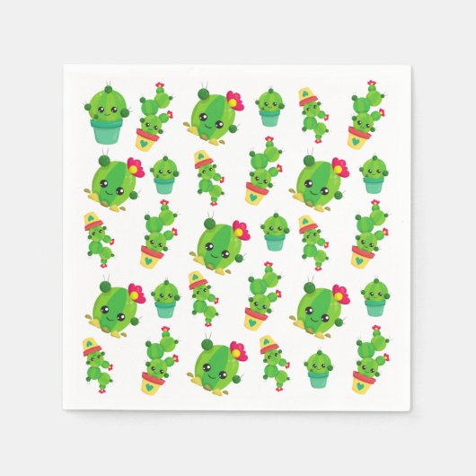 Cute Cactus, Green Cactus, Cactus Pattern Servet (Voorkant)