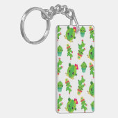 Cute Cactus, Green Cactus, Cactus Pattern Sleutelhanger (Voorkant Links)