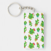 Cute Cactus, Green Cactus, Cactus Pattern Sleutelhanger (Voorkant)
