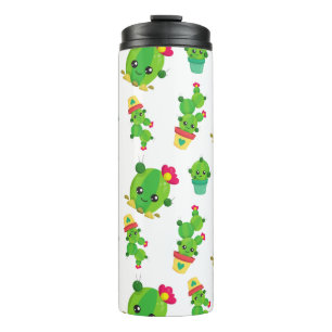 Cute Cactus, Green Cactus, Cactus Pattern Thermosbeker