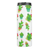 Cute Cactus, Green Cactus, Cactus Pattern Thermosbeker (Achterkant)