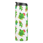 Cute Cactus, Green Cactus, Cactus Pattern Thermosbeker (Geroteerd rechts)
