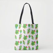 Cute Cactus, Green Cactus, Cactus Pattern Tote Bag (Voorkant)
