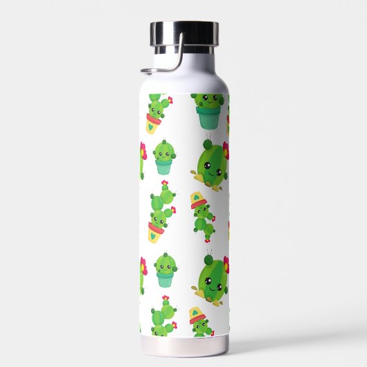 Cute Cactus, Green Cactus, Cactus Pattern Waterfles (Rechts)