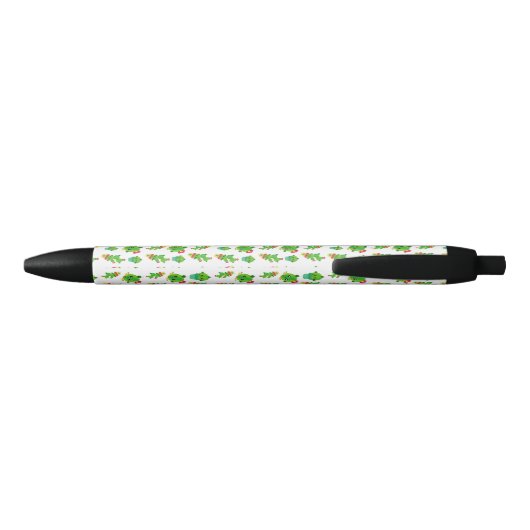 Cute Cactus, Green Cactus, Cactus Pattern Zwarte Inkt Pen (Achterkant)