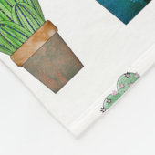 Cute Cactus Greenery Flower Natuur Fleece Deken (Hoek)