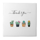 Cute Cactus Greenery Flower Natuur Tegeltje (Voorkant)