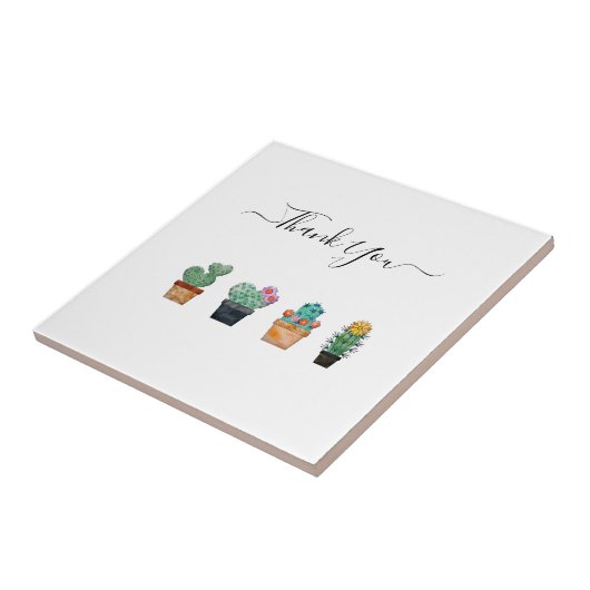 Cute Cactus Greenery Flower Natuur Tegeltje (Zijkant)