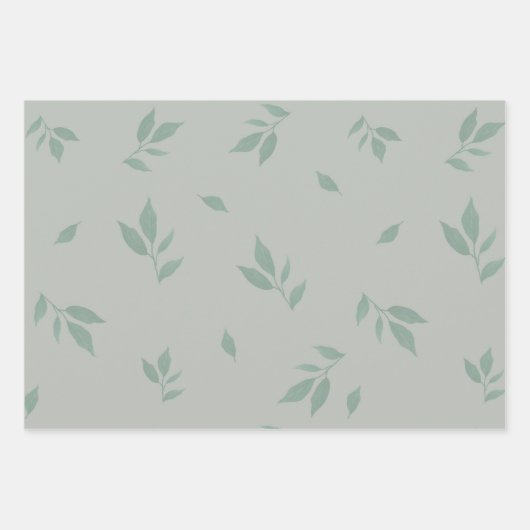 Cute Cactus Greenery Flower Pattern Inpakpapier Vel (Voorkant 2)