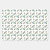 Cute Cactus Greenery Flower Pattern Inpakpapier Vel (Voorkant)