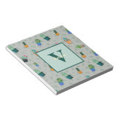Cute Cactus Greenery Flower Pattern Notitieblok (Schuin)