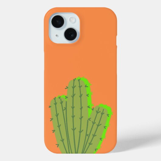 Cute Cactus Hoesje | Minimalistisch Woestijnplant (Achterkant)