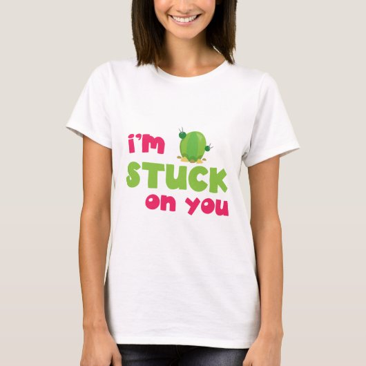 Cute Cactus Ik zit vast op je T-shirt (Voorkant)