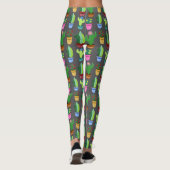 Cute Cactus in Planters Pattern Leggings (Achterkant)