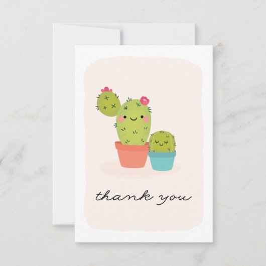 Cute Cactus Kaart (Voorkant)