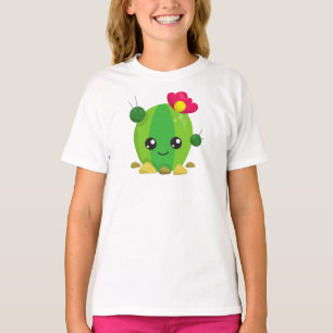 Cute Cactus, Kawaii Cactus, Green Cactus, Flowers T-shirt