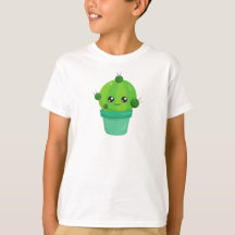 Cute Cactus, Kawaii Cactus, Green Cactus, Pot