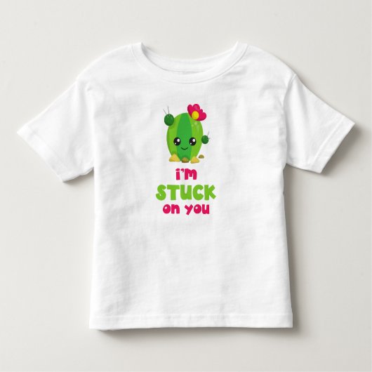 Cute Cactus, Kawaii Cactus... ik ben op je gestapt Kinder Shirts (Voorkant)