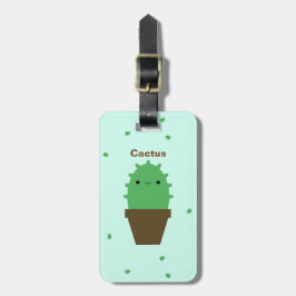 Cute Cactus kawaii plant bagagelabel