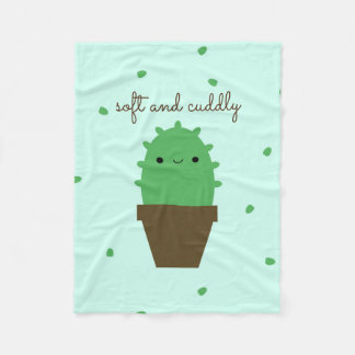 Cute Cactus Kawaii Plant fleece deken