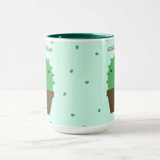 Cute Cactus kawaii plant mok (Midden)