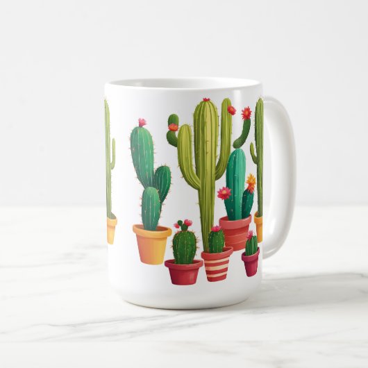 Cute Cactus Koffiemok (Voorkant rechts)