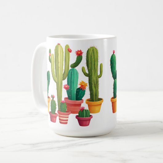 Cute Cactus Koffiemok (Voorkant links)