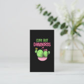 Cute Cactus Lover Girl Kawaii Succulent Lover Visitekaartje (Staand voorkant)