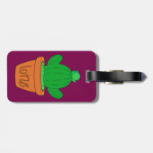 Cute Cactus Luggage Tag Bagagelabel (Achterkant horizontaal)