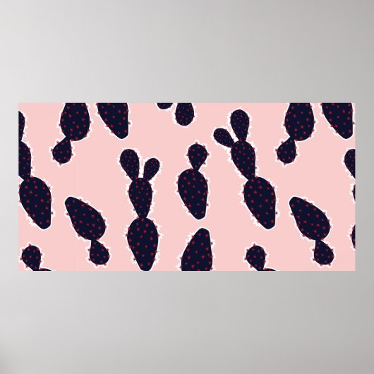Cute cactus naadloos patroon, zoete stemming en to poster (Voorkant)