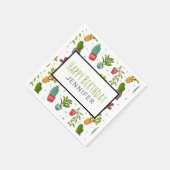 Cute Cactus Natuur Succulents Pattern Birthday Servet (Hoek)