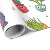 Cute Cactus Natuur Succulents Pattern Cadeaupapier (Rol Hoek)