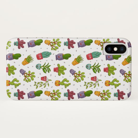 Cute Cactus Natuur Succulents Pattern Case-Mate iPhone Case (Achterkant (horizontaal))