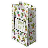 Cute Cactus Natuur Succulents Pattern Dank u Klein Cadeauzakje (Voorkant Gekanteld)