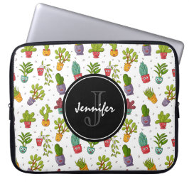 Cute Cactus Natuur Succulents Pattern Laptop Sleeve