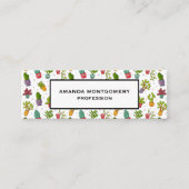 Cute Cactus Natuur Succulents Pattern Mini Visitekaartje (Voorkant)