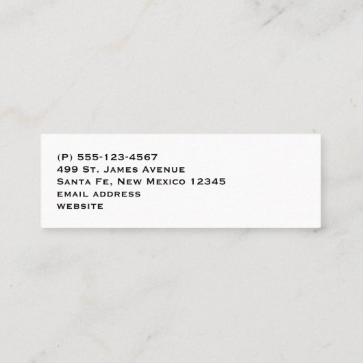 Cute Cactus Natuur Succulents Pattern Mini Visitekaartje (Achterkant)