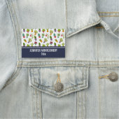 Cute Cactus Natuur Succulents Pattern Naamplaatje (In situ)