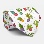 Cute Cactus Natuur Succulents Pattern Stropdas (Opgerold)