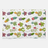 Cute Cactus Natuur Succulents Pattern Theedoek (Horizontaal)